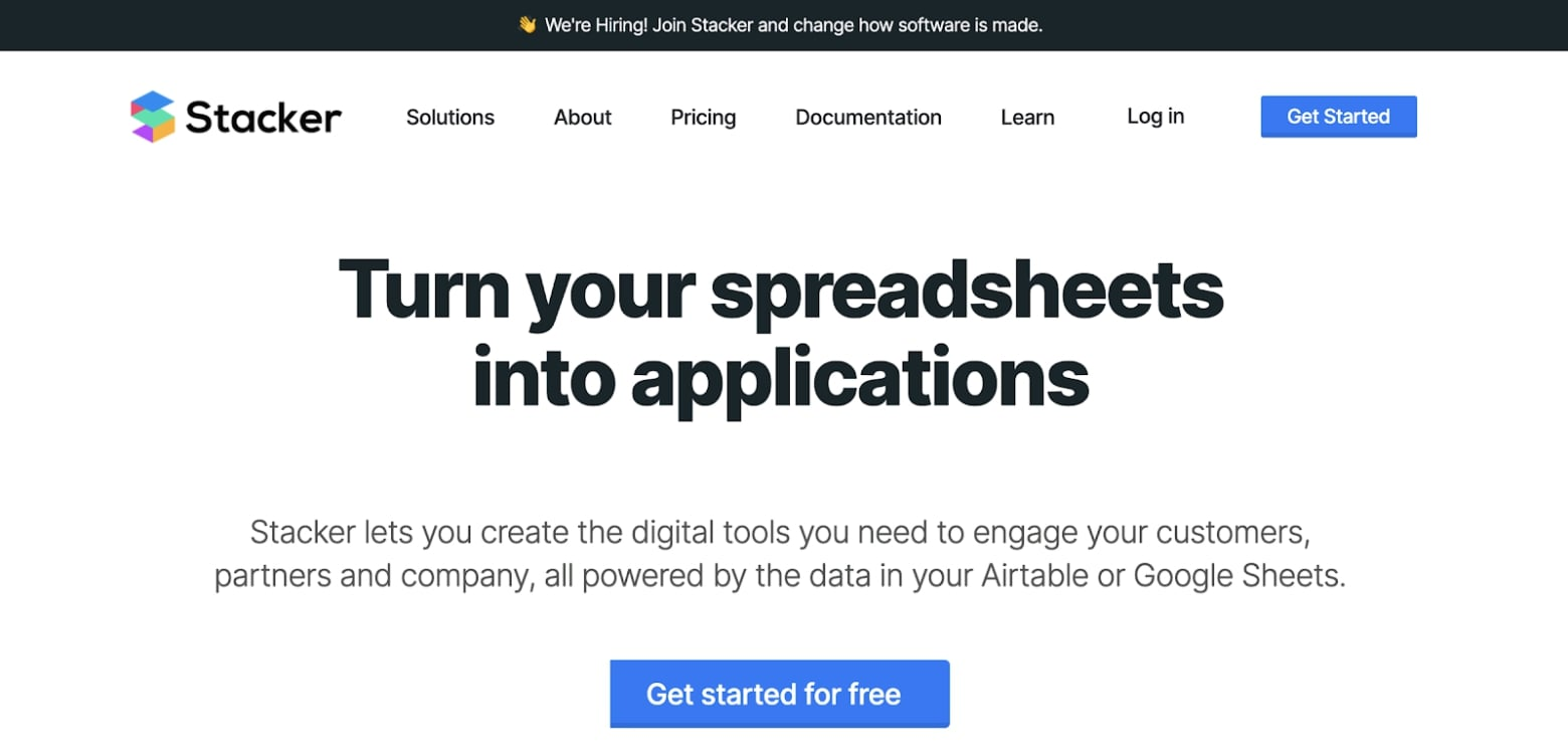 Stacker Web Page Stacker Web Page